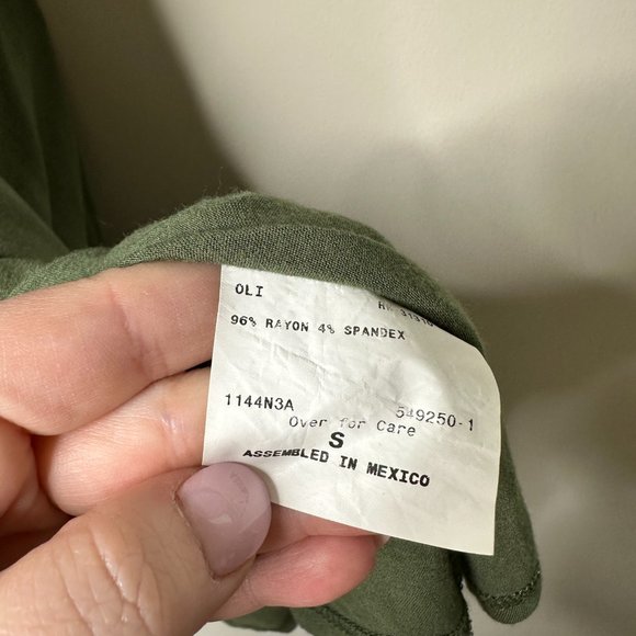 A. Byer Green Sleeveless Shirt Dress Women's Small - Picture 2 of 4